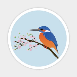 The kingfisher digital drawing Magnet